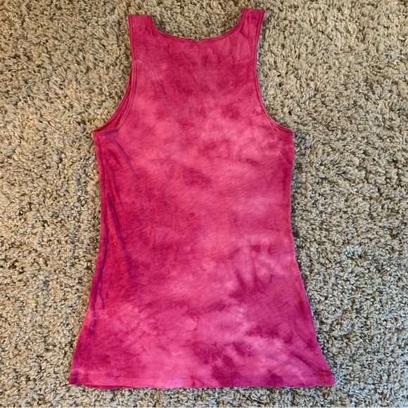Billabong Pink Tie Dyed Tank Women’s Size Large - Picture 3 of 6